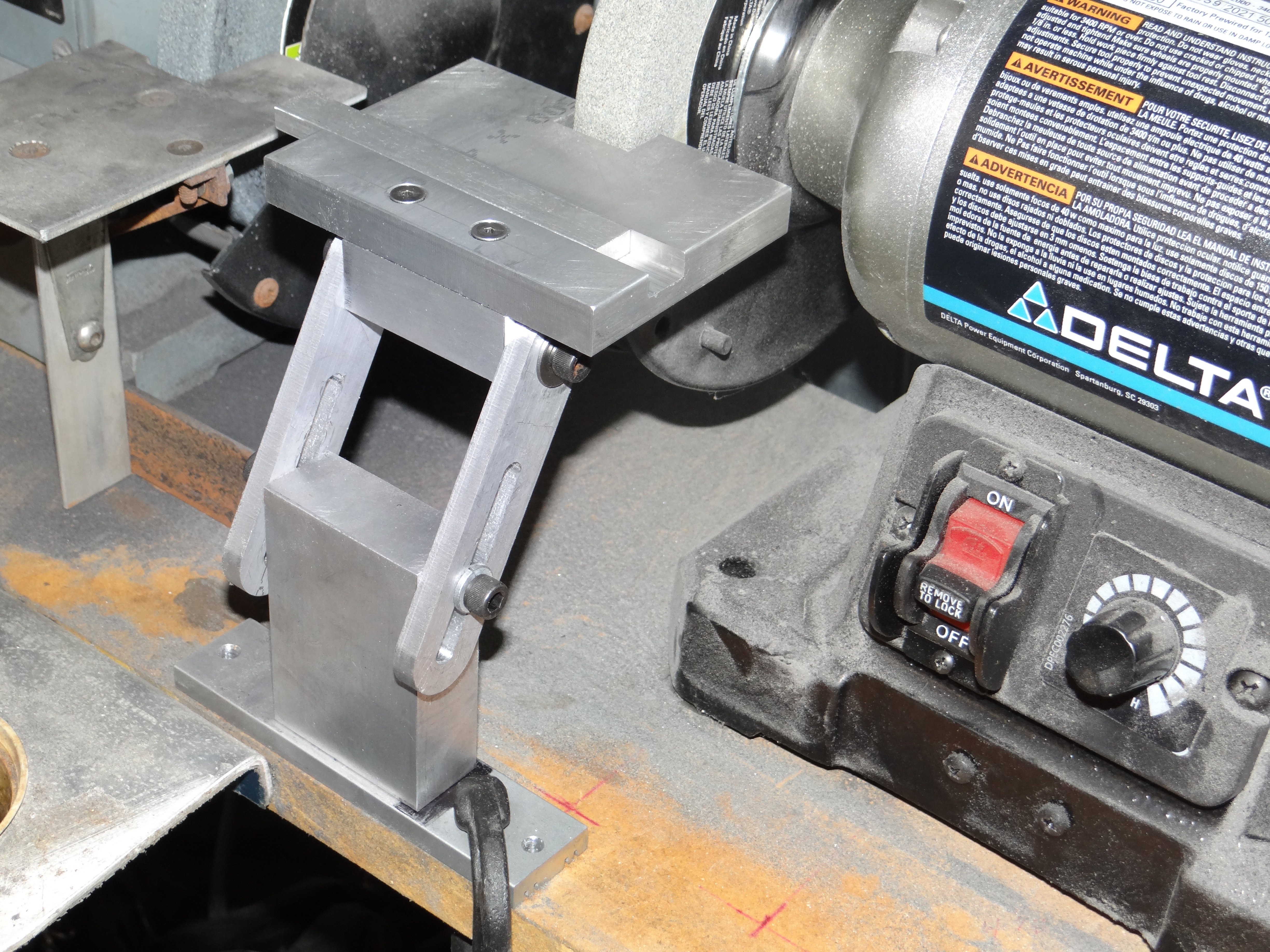 Fed up with a flimsy bench grinder tool rest. | Home Model Engine ...