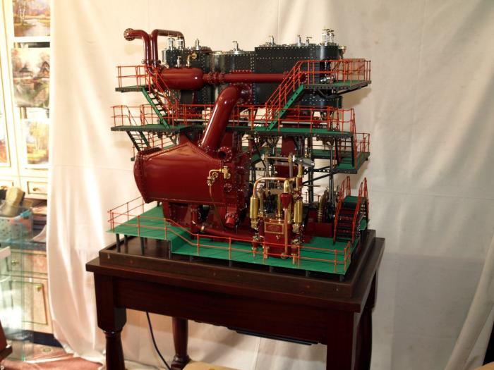 Triple Expansion Reciprocating Engine hand built scale model | Home ...